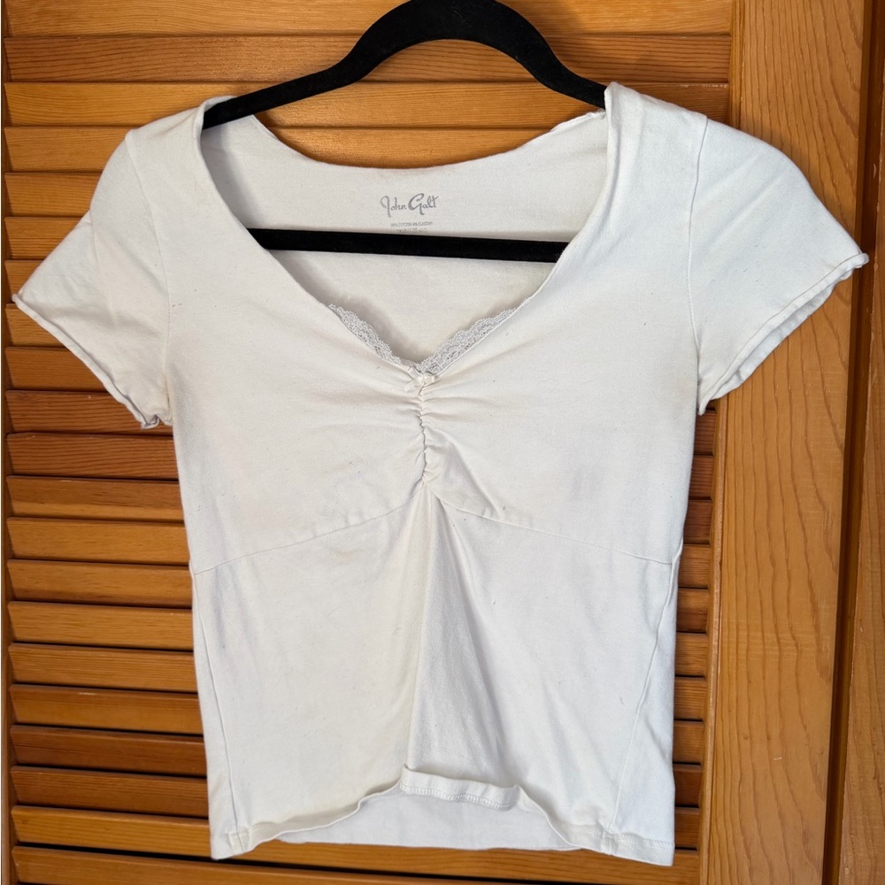 Brandy white v neck
